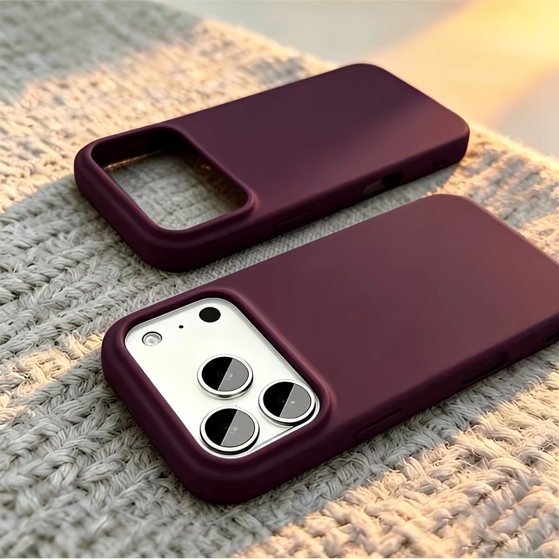 Liquid Silicone Magnetic Phone Case - เคสโทรศัพท์ซิลิโคนเหลวแท้ สีพื้น ดีไซน์ทันสมัย สำหรับ iPhone 18