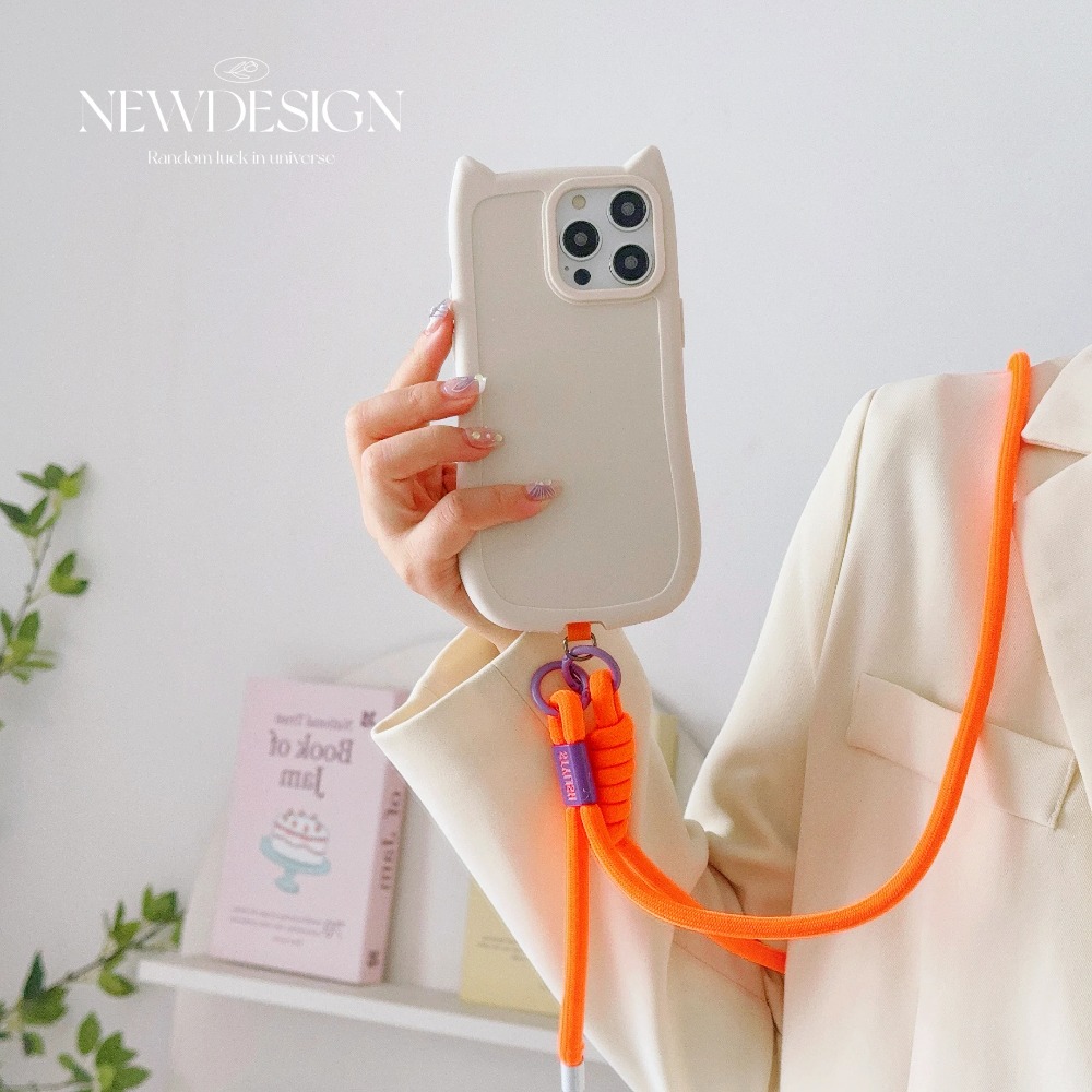 Crossbody Lanyard Neck Strap Case - สายคล้องคอแบบปรับได้ สไตล์เรียบง่าย สำหรับ iPhone 17 Pro
