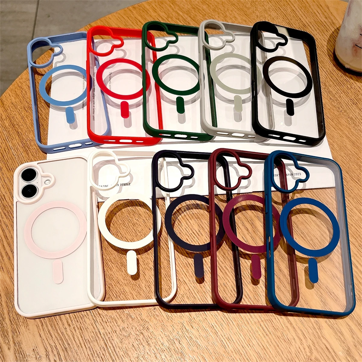 Clear Shockproof Bumper Case - เคสกันกระแทกสุดหรู รองรับการชาร์จไร้สาย Magsafe สำหรับ iPhone 16