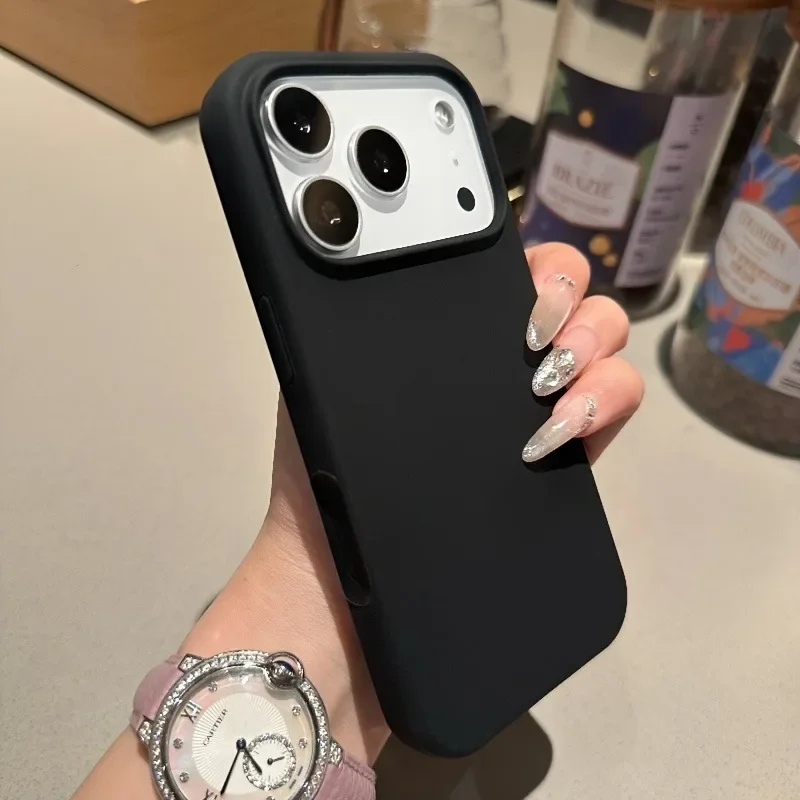 Liquid Silicone Magnetic Phone Case - เคสโทรศัพท์ซิลิโคนเหลวแม่เหล็กดีไซน์ทันสมัย สำหรับ iPhone 18 17 16