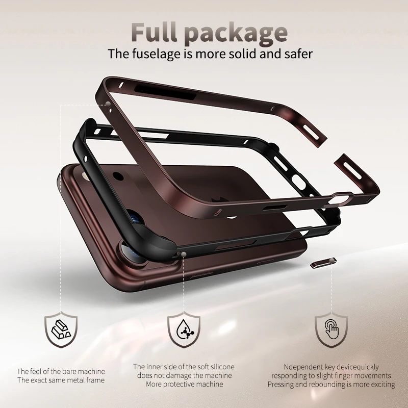 กรอบซิลิโคนแบบผสม พร้อมเคสโลหะ - Metal Bumper Aluminum Frame Case บทวิจารณ์และราคา
